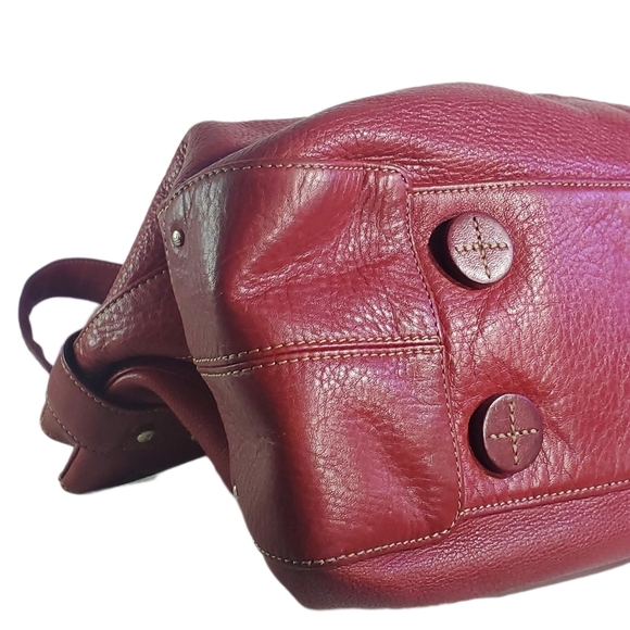 LIZ CLAIBORNE Vintage Liz Claiborne Genuine Red Leather Shoulder Bag 1980's EUC - Picture 10 of 14